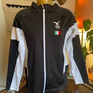Fernet Branca Black and White Lightweight Zip-Up Track Jacket